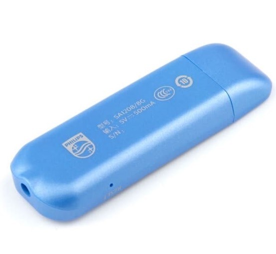 Philips Bluetooth Headset Digital MP3 Player SA1208 8GB Blue Tooth