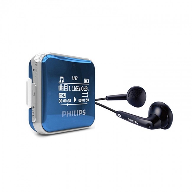 Philips Bluetooth Headset Digital MP3 Player SA2208 8GB Blue Tooth