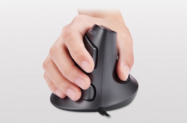 Delux M618 Plus Ergonomic Vertical Mouse Wired Optical Mouse | Blue